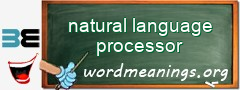 WordMeaning blackboard for natural language processor